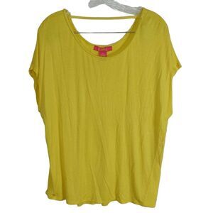 NWT Catherine‎ Malandrino Jersey Top XL Yellow